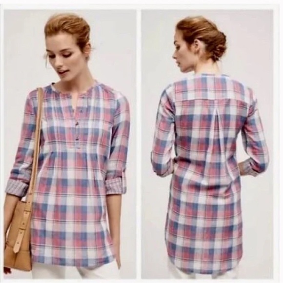 NWOT Anthropologie Holding Horses Hi-Low Tunic / size 2 - Picture 2 of 8